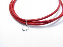  Karkötő Szíj Piros 2 mm Ezüst Kapcsok 925 19 cm (SILVERJOANNA)
