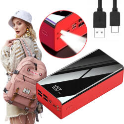  Powerbank 50000mAh kapacitás mobiltelefonok töltéséhez piros (6942354171071)