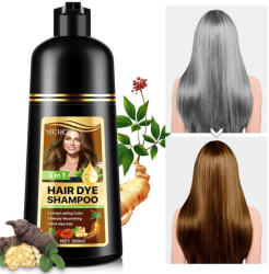 NOVA KISS Sampon Colorant Maro, Acoperire Fire Albe si Regenerare 3 in 1, 2 Brown, 500 ml