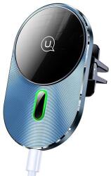 USAMS Suport auto USAMS CD170, Incarcare Wireless 15W, 2A, Grille Mount, Albastru (6958444976181)