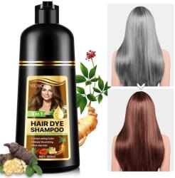 NOVA KISS Sampon Colorant Maro Castaniu, Acoperire Fire Albe si Regenerare 3 in 1, 3 Chestnut Brown, 500 ml