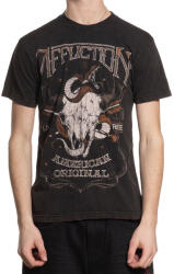 AFFLICTION Tricou bărbătesc AFFLICTION - SIDEWINDER - BLACK/BROWN LAVA WASH - A28550-BBLV