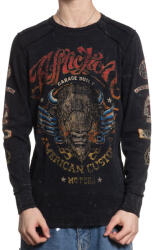AFFLICTION Tricou bărbătesc cu mânecă lungă AFFLICTION - DAKOTA HILLS - BLACK LAVA/BLACK - A28552-BLLB