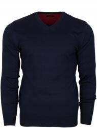 MM V-nyakú férfi pulóver M&M Sötétkék 100% Pamut, XL-es méret