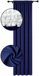 NOW-ART Kész függöny sima 145x180 félsötétítő rövid függöny a nappaliba (5903682212707 granatowa)
