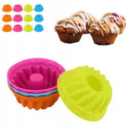  Szilikon Muffin Formák Muffin Sütőforma Szett 12 Db-os (25106)