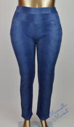  Bundás Belsejű, Farmer Hatású Világoskék Rugalmas Molett Nadrág! 8XL-es