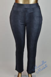  Bundás Belsejű, Farmer Hatású Fekete Rugalmas Molett Nadrág! 9XL-es