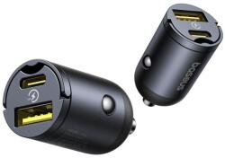 Baseus Incarcator auto Baseus Tiny Star Mini cu incarcare rapida port USB-A , USB C 30W