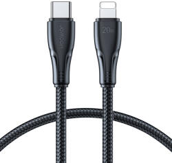 JOYROOM USB C - Cablu Lightning 20W Surpass Series pentru incarcare rapida si transfer de date 0, 25 m negru (S-CL020A11)