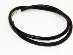  Szíj Fekete 4 MM Ezüst Csattal PR. 925 45 CM