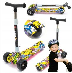 Cerlo Háromkerekű Hulajnoga Gyerekeknek, Egyensúlyozó, Led-es Kerekekkel, Összecsukható (HULAJNOGA BALANSOWA DUŻA KOŁA)