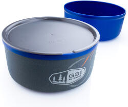 GSI Outdoors Set cană și farfurie izolate din neopren 591 ml, albastru Castron