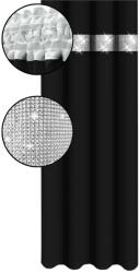 NOW-ART Kész függöny sima 145x220 strasszokkal szalagon flitteres béka függöny (5903682213308 220)