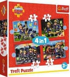 Trefl - Puzzle 4v1 The Adventures of Fireman Sam - 1 - 39 piese