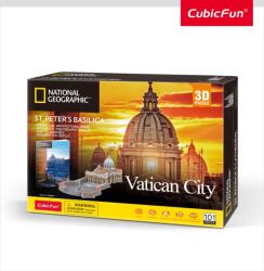 CubicFun - Puzzle 3D si brosura bazilica Sfantul Petru 101 piese (CUDS0997h)