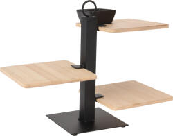 Excellent Houseware Suport servire cu 3 nivele Excellent Houseware, bambus metal, 32x15x27 cm, maro negru (KO-210000840) Tava