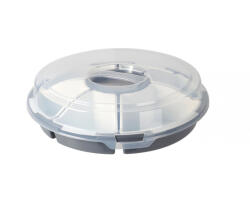 Excellent Houseware Set servire snacksuri Excellent Houseware, polipropilena, 33x9 cm, gri alb (KO-030001760) Tava