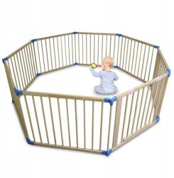 Bituxx Fából készült baba járóka Ø 150 cm-es moduláris összecsukható, zárható korláttal (HD19445)