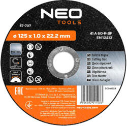NEO Disc de taiere 125x1x22, 2 mm, pentru metal (57707) Disc de taiere