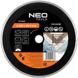 NEO Disc de taiere diamantat 250x25, 4x1, 5 mm, continuu (57645) Disc de taiere