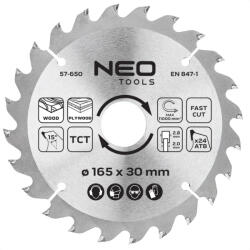 NEO TOOLS Panza de ferastrau circular din 165x30 mm, 24 dinti (57650)