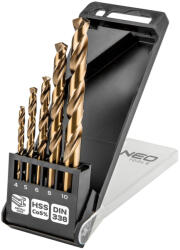 NEO TOOLS Set burghie pentru metal, 5 piese, 4-10 mm HSS Co (57086) Burghiu