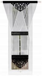 NOW-ART Áttört Dekorpanel 120x250 Kész Függöny Panelek nappaliba, konyhába (Panel ażurowy 802 czarny)