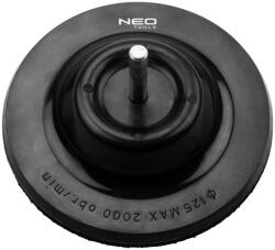 NEO TOOLS Placa din cauciuc cu Velcro, cu stift - 125 mm, 8 mm (55824)