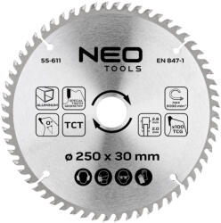 NEO TOOLS Ferastrau circular din 250x3, 2x30 mm 100 dinti, carbura (55611)