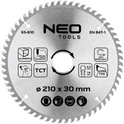 NEO TOOLS Ferastrau circular din 210x2, 2x30 mm 100 dinti, carbura (55610)