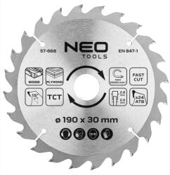 NEO TOOLS Panza de ferastrau circular din 190x30 mm, 24 dinti (57668)