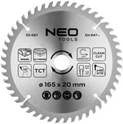 NEO TOOLS Panza de ferastrau 165x2x20 mm 48 dinti, carbura (55687)