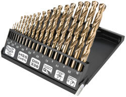 NEO TOOLS Set de burghie pentru metale din, 19 piese, 1-10 mm HSS Co (57089) Burghiu