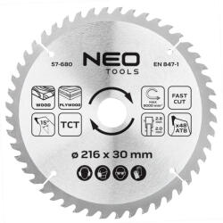 NEO TOOLS Panza de ferastrau circular din 216x30 mm, 48 dinti (57680)