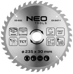 NEO TOOLS Ferastrau circular din 235x2, 75x30 mm 40 dinti, carbura (55692)