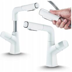 Ari Mosdó Csaptelep Fehér Fürdőszobai Csaptelep Kihúzható Álló kifolyócső Magas (Bateria Umywalkowa Nablatowa 0438)