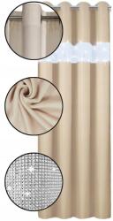 NOW-ART Kész függöny cirkóniákkal 145x240 karikákon, körökkel ellátott függöny, szín (5903682213704 240)