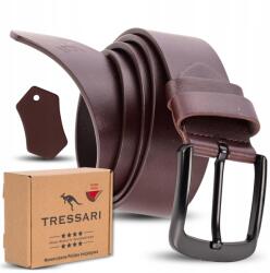 Tressari Férfi Bőr Öv, 120cm, barna, valódi bőr, állítható (Pasek Skórzany Brązowy Męski 120 cm Do Spodni)