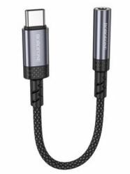 BOROFONE ADAPTOR Borofone BV24 , USB Type-C (T) la Jack 3.5 (M), corp metalic, gri 6941991118999 (timbru verde 0.18 lei) (6941991118999)