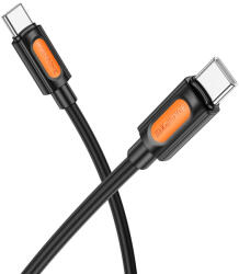 BOROFONE CABLU alimentare si date Borofone BX114, Fast Charging Data Cable pt. smartphone, USB Type-C la USB Type-C 60W , 1m, negru 6941991116902 (timbru verde 0.08 lei) (6941991116902)