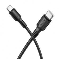 BOROFONE CABLU alimentare si date Borofone BX116, Fast Charging Data Cable pt. smartphone, USB Type-C la USB Type-C, 60W, 1m, negru 6941991119835 (timbru verde 0.18 lei) (6941991119835)