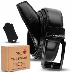 Tressari Férfi Öv, fekete, bőr, 120cm, klasszikus (Pasek Skórzany Czarny Męski Klasyczny)