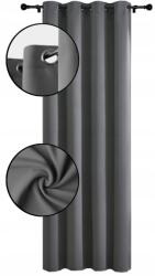 NOW-ART Kész függöny, sima, 145x180 cm, karikás, matt függöny, kör alakú (5903682212967 180)