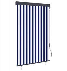 VidaXL Kültéri redőny, 120x250 cm, kék-fehér (145961)