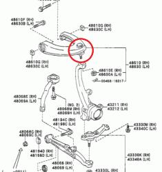 NTY Lengőkar Csapszeg Első Lexus IS200 IS300 1999 Felső