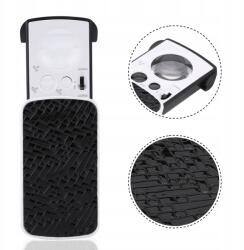  Ékszer Nagyító Összecsukható 3 Üzemmód- 30X 60X 90X Led Uv Fekete (ZP00460-01)