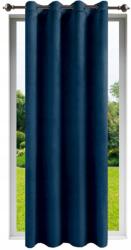 NOW-ART Velúr függöny 140x230 karikákkal, velúr függönyök ezüst színű bújtatókkal, velvet (5903682217092)