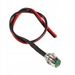 100 12V 8MM Lámpa Jelzőfény Zöld 4DB