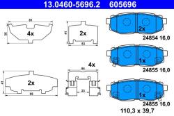 ATE Set placute frana ATE 13.0460-5696.2 (13.0460-5696.2)